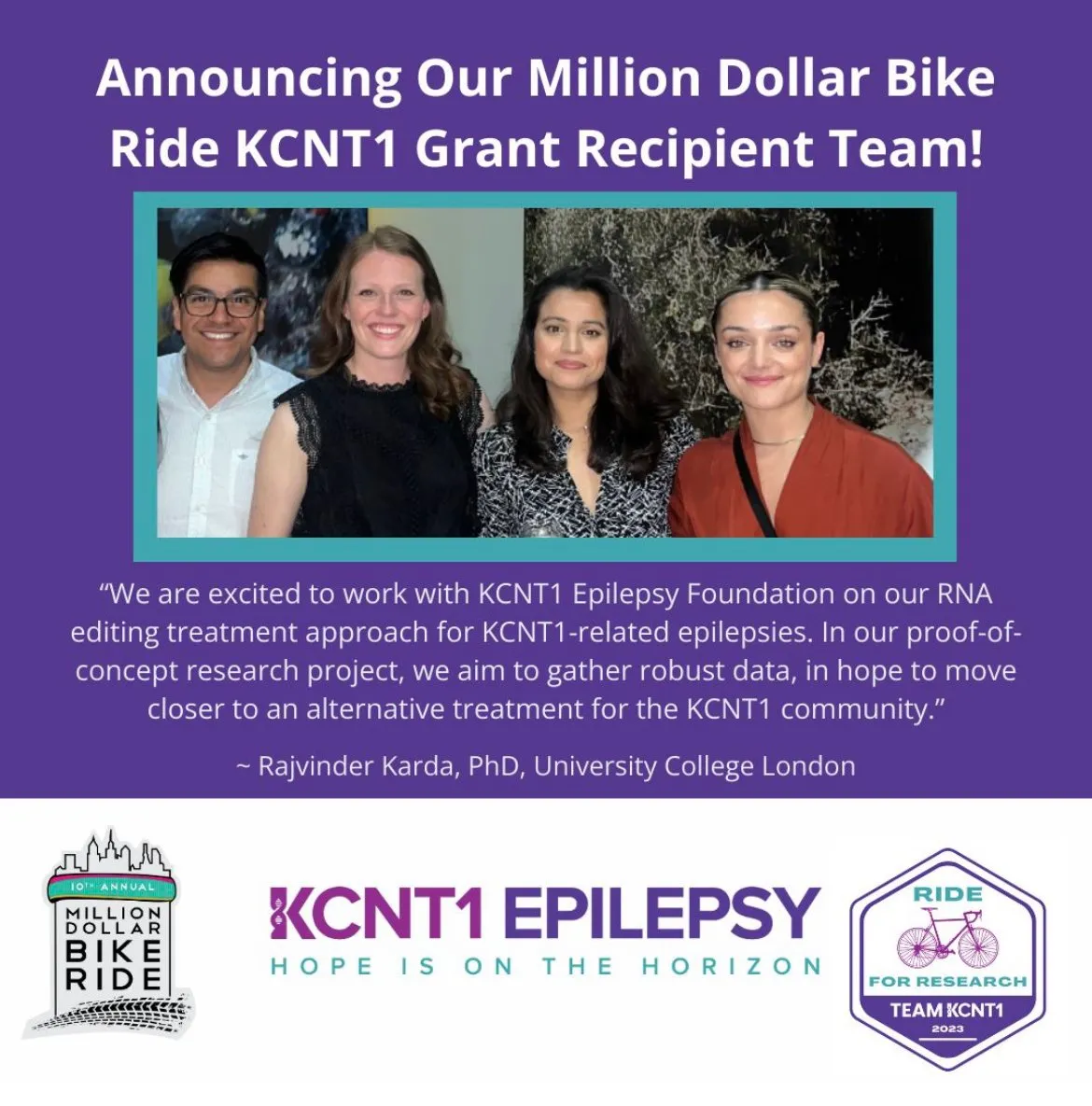 Million Dollar Bike Ride Grant Announcement